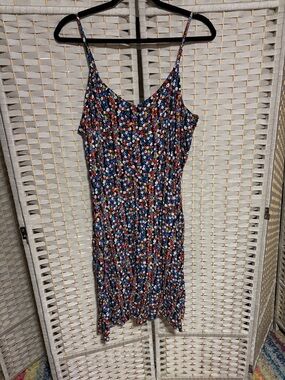 Gap Floral Spaghetti Strap Summer Dress in Navy